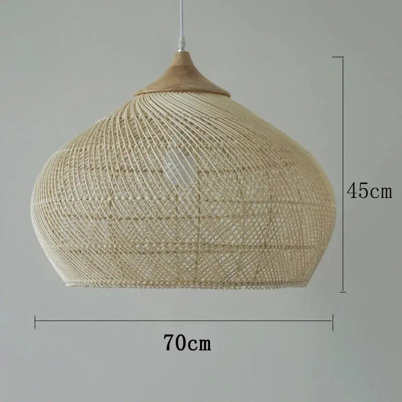 Ronja – High-Quality Handmade Rattan LED Pendant Light for Natural, Cozy Interiors Monalume