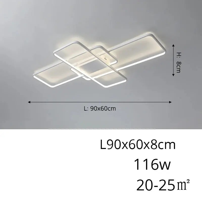 Nivrel – Modern Geometric Dimmable LED Ceiling Lamp Lampasa.com