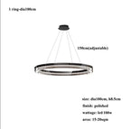 Espen – Modern Glass Circle Dimmable LED Pendant Lamp for Sleek Lighting Monalume