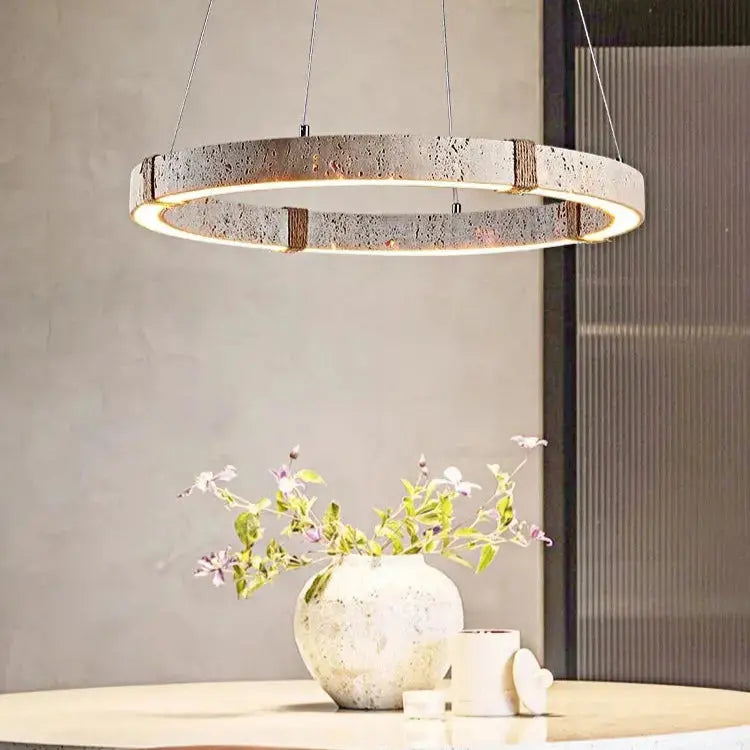 Arvid – Dimmable LED Pendant Light with Natural Stone Design for Modern Interiors Monalume.com