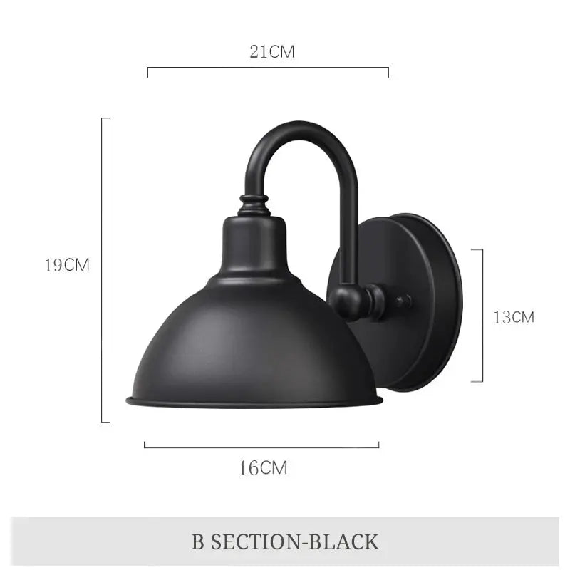 Elinor – Industrial Retro Outdoor IP65 Wall Lamp for Durable Vintage Lighting Monalume