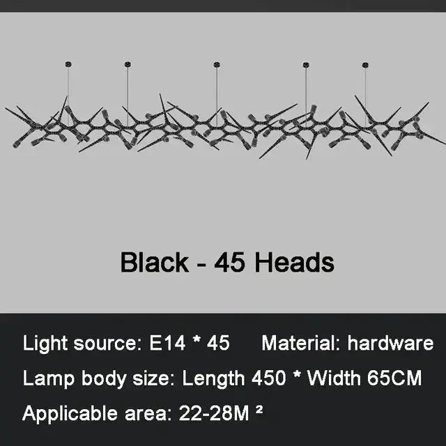 Thorsten – Modern Antler-Style Dimmable LED Pendant Monalume.com