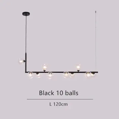 Anton – Nordic Minimalist LED Pendant Light with Glass Ball Design for Dining Tables and Bars Monalume.com