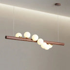 Danby – Nordic Wooden and Glass Ball LED Pendant Lamp for Warm, Modern Decor Monalume