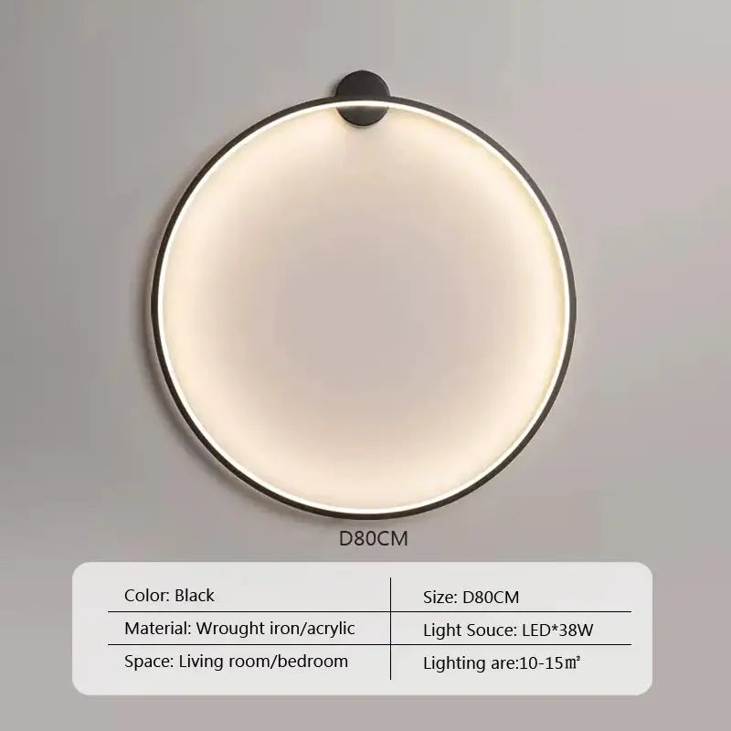Luna – Modern Minimalist Dimmable LED Ring Wall Lamp for Sleek, Ambient Lighting Monalume