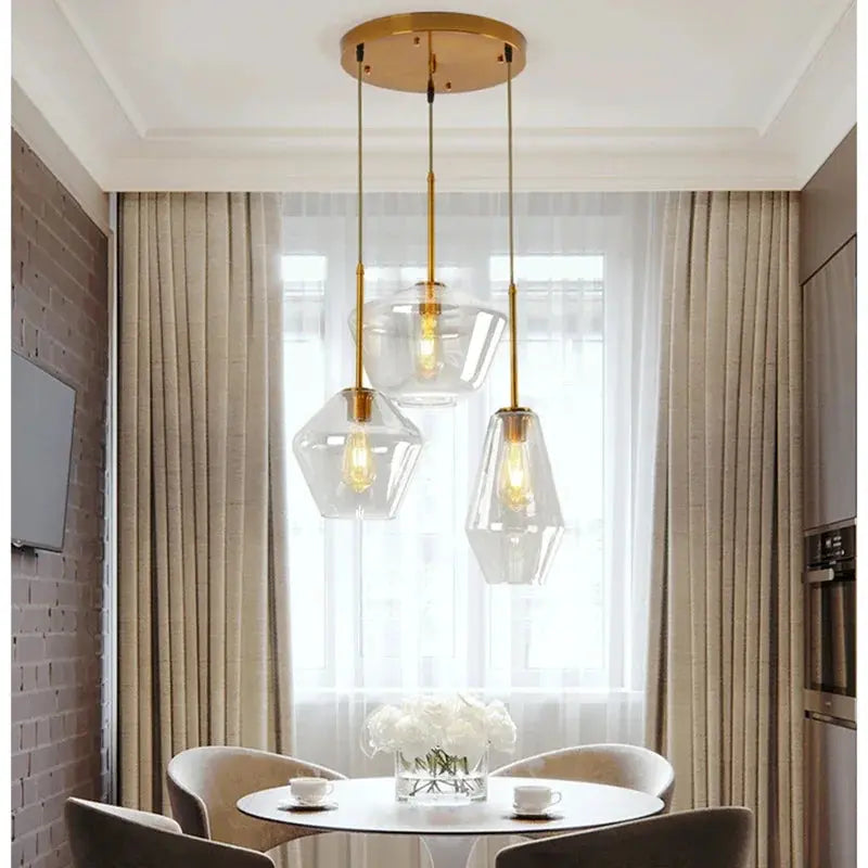 Orya – Artistic Modern Amber Glass LED Pendant Lamp Lampasa.com