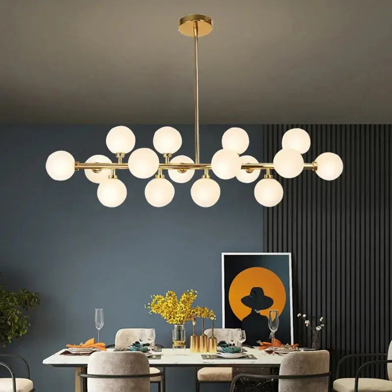 Asmund – Modern Glass Ball LED Pendant Light for Dining Tables and Bars Monalume.com