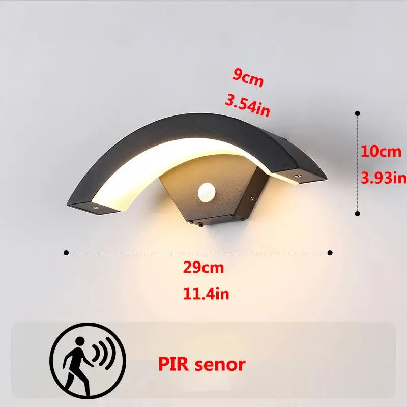 Annalise – Modern Waterproof IP65 Outdoor Motion Sensor LED Wall Lamp for Secure Lighting Monalume
