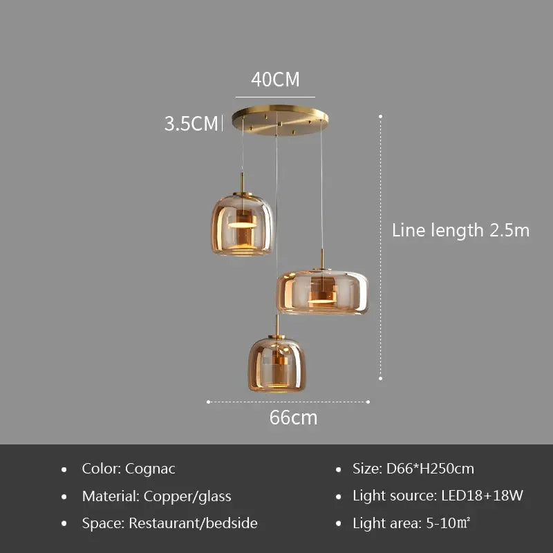 Hilda – Modern Luxury LED Glass Pendant Lamp for Elegant Interiors Monalume