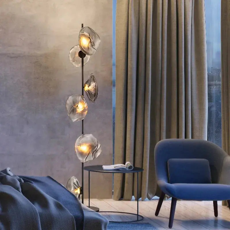 Selma – Luxury Unique Glass Petals LED Floor Lamp Lampasa.com