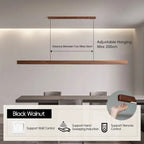 Einar (Walnut-Pine Edition) – Dimmable Wooden Sweep Sensor Smart LED Pendant Lamp for Modern Smart Homes Monalume