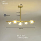 Edvin – Modern Glass Ball LED Pendant Light for Dining Tables and Bars Monalume.com