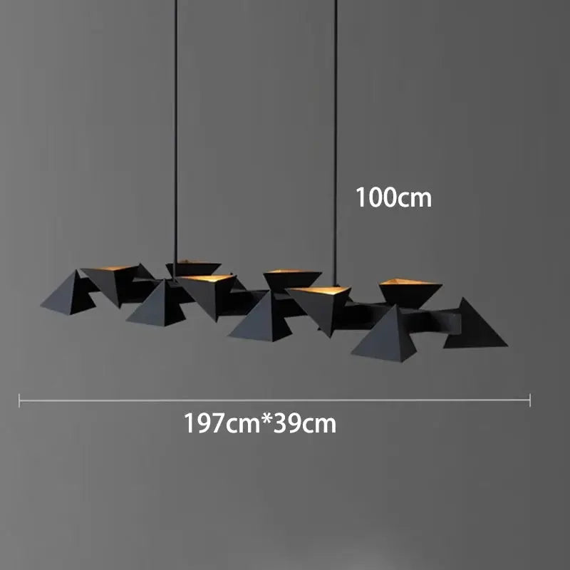 Thora – Modern geometric LED pendant lamp with metal frame for kitchen islands and other spaces Lampasa.com