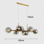 Hanna – Modern Dimmable LED Pendant Light with Glass Ball Design for Dining Tables and Bars Monalume.com