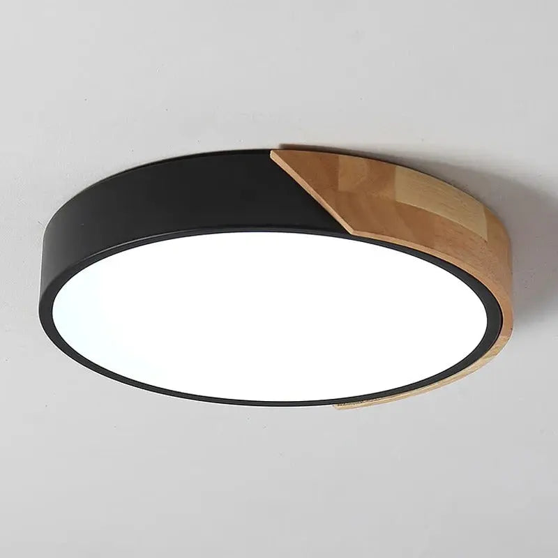Aren – Modern LED Ceiling Lamp with Wooden Edge for Warm, Stylish Lighting Monalume