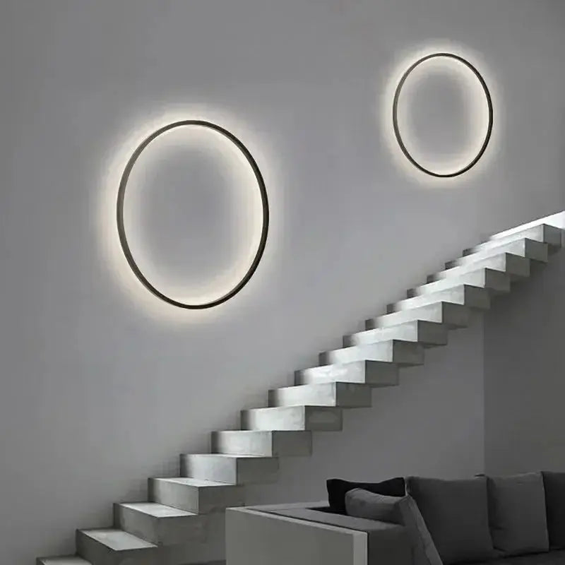 Luna – Modern Minimalist Dimmable LED Ring Wall Lamp for Sleek, Ambient Lighting Monalume