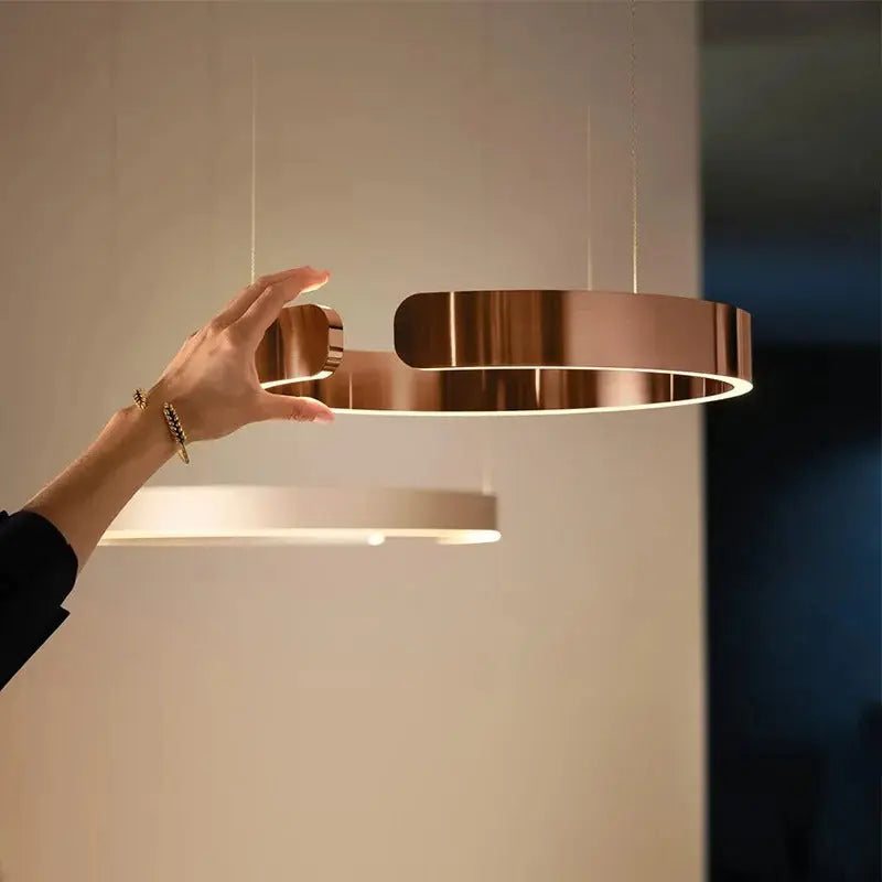 Alberte – Modern Luxury C-Ring Dimmable LED Pendant Lamp Monalume