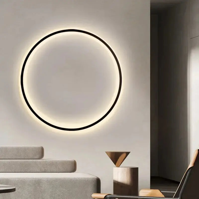 Luna – Modern Minimalist Dimmable LED Ring Wall Lamp for Sleek, Ambient Lighting Monalume