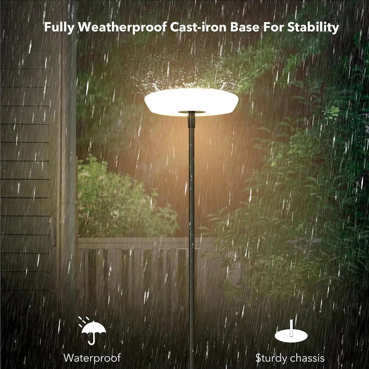 Eydis – Outdoor Solar-Powered and Rechargeable IP54 LED Floor Lamp for Sustainable Lighting Monalume