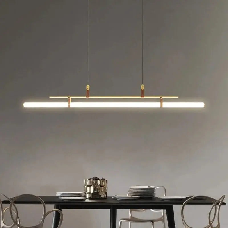 Nilsson – Dimmable Modern LED Pendant Light with Long Tube Design for Dining Tables and Bars Monalume.com