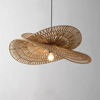 Greta – Handwoven Retro Rattan LED Pendant Light for Cozy Vintage Interiors Monalume