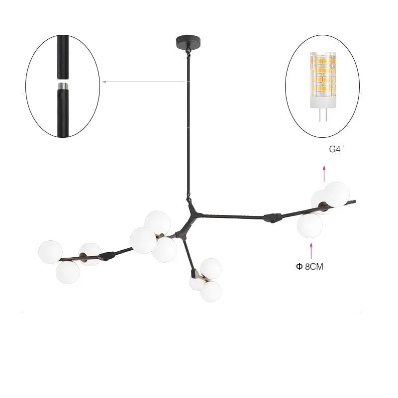 Karmen – Creative Branch-Style LED Pendant Light for Dining Tables and Bars Monalume.com