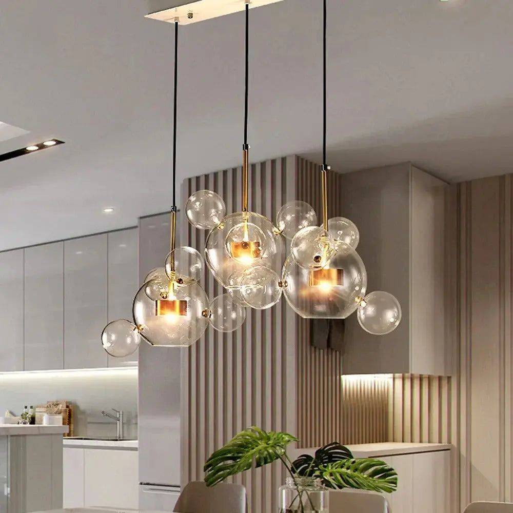 Edzard – Unique Glass Bubble Dimmable LED Pendant Light for Modern Interiors Monalume.com