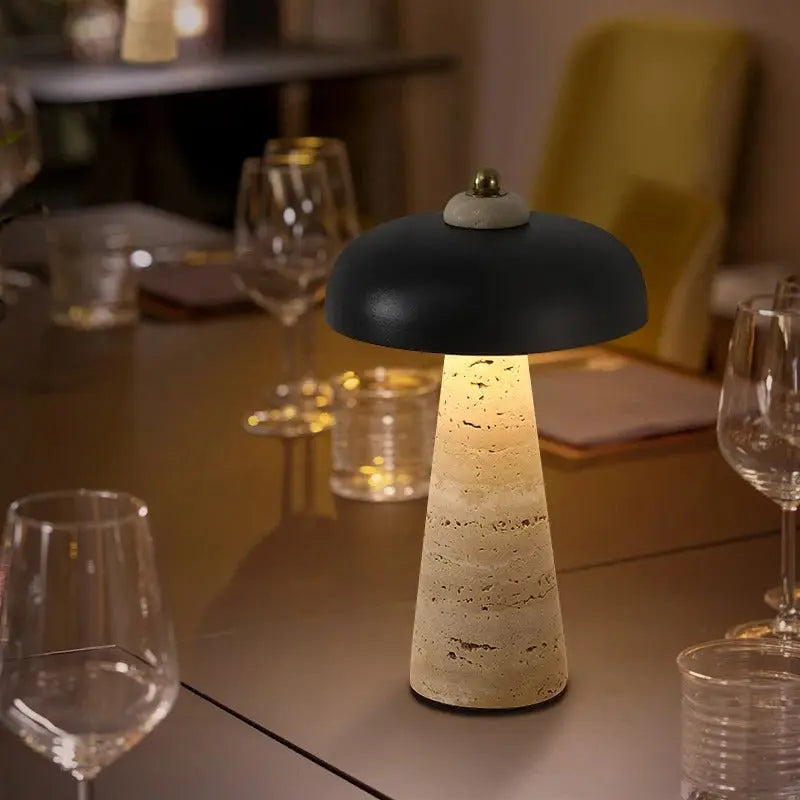 Rechargeable Yellow Cave Stone LED Table Lamp - Jorid Lampasa.com