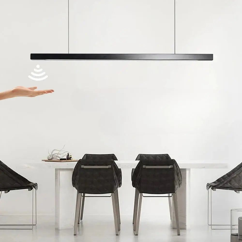 Einar – Dimmable Smart LED Pendant Light with Wooden Design and Sweep Sensor (Black & White Edition) Monalume.com