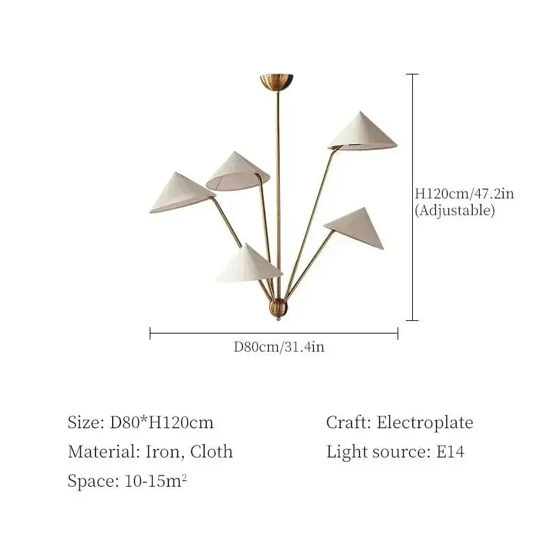 Riko – Japanese Wabi-Sabi Multi-Head LED Pendant Light for Artistic Minimalist Interiors Monalume