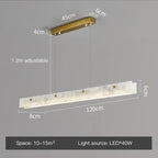 Heimir – Modern Luxury Dimmable LED Pendant Light with Marble Design for Dining Tables and Bars Monalume.com
